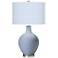 Color Plus Ovo 28 1/2" High Diamonds Shade Sky Blue Table Lamp