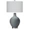 Color Plus Ovo 28 1/2" High Diamonds Shade Software Gray Table Lamp