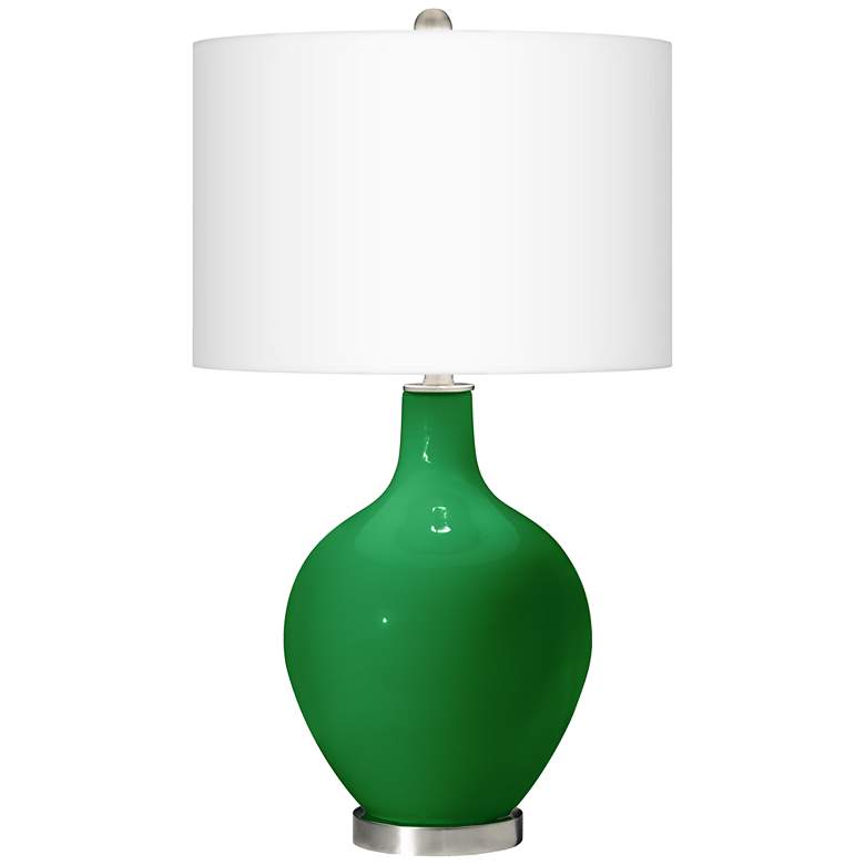Image 2 Color Plus Ovo 28 1/2" High Envy Green Glass Table Lamp