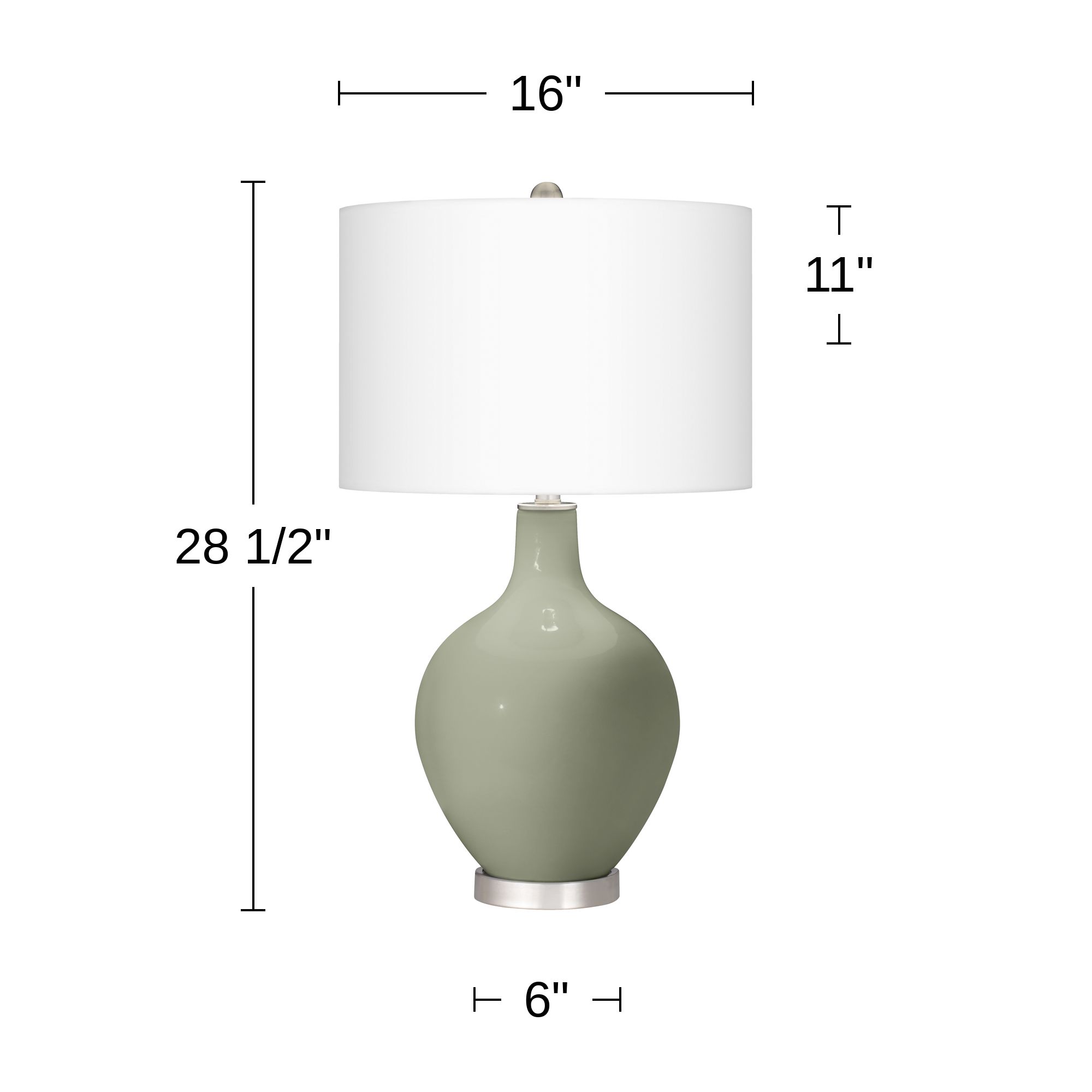 Thumbnail3 of Color Plus Ovo 28 1/2" High Evergreen Fog Green Glass Table Lamp more views