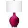 Color Plus Ovo 28 1/2" High French Burgundy Red Table Lamp