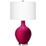 2_Color Plus Ovo 28 1/2" High French Burgundy Red Table Lamp