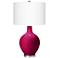 Color Plus Ovo 28 1/2" High French Burgundy Red Table Lamp