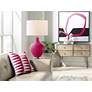 3_Color Plus Ovo 28 1/2" High French Burgundy Red Table Lamp more views