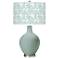 Color Plus Ovo 28 1/2" High Gardenia Shade Aqua-Sphere Blue Table Lamp