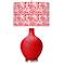 Color Plus Ovo 28 1/2" High Gardenia Shade Bright Red Table Lamp