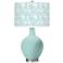 Color Plus Ovo 28 1/2" High Gardenia Shade Cay Blue Table Lamp