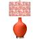 Color Plus Ovo 28 1/2" High Gardenia Shade Daredevil Orange Table Lamp