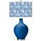 Color Plus Ovo 28 1/2" High Gardenia Shade Hyper Blue Table Lamp