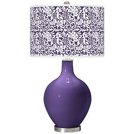 Image1 of Color Plus Ovo 28 1/2" High Gardenia Shade Izmir Purple Table Lamp