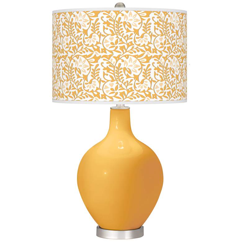 Image 1 Color Plus Ovo 28 1/2" High Gardenia Shade Marigold Yellow Table Lamp