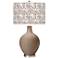 Color Plus Ovo 28 1/2" High Gardenia Shade Mocha Brown Table Lamp