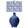 Color Plus Ovo 28 1/2" High Gardenia Shade Monaco Blue Table Lamp