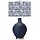 Color Plus Ovo 28 1/2" High Gardenia Shade Naval Blue Table Lamp