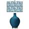 Color Plus Ovo 28 1/2" High Gardenia Shade Oceanside Blue Table Lamp