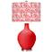 Color Plus Ovo 28 1/2" High Gardenia Shade Poppy Red Table Lamp