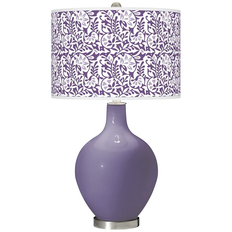 Image 1 Color Plus Ovo 28 1/2" High Gardenia Shade Purple Haze Table Lamp