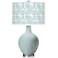 Color Plus Ovo 28 1/2" High Gardenia Shade Rain Blue Table Lamp