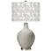 Color Plus Ovo 28 1/2" High Gardenia Shade Requisite Gray Table Lamp