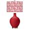 Color Plus Ovo 28 1/2" High Gardenia Shade Ribbon Red Table Lamp