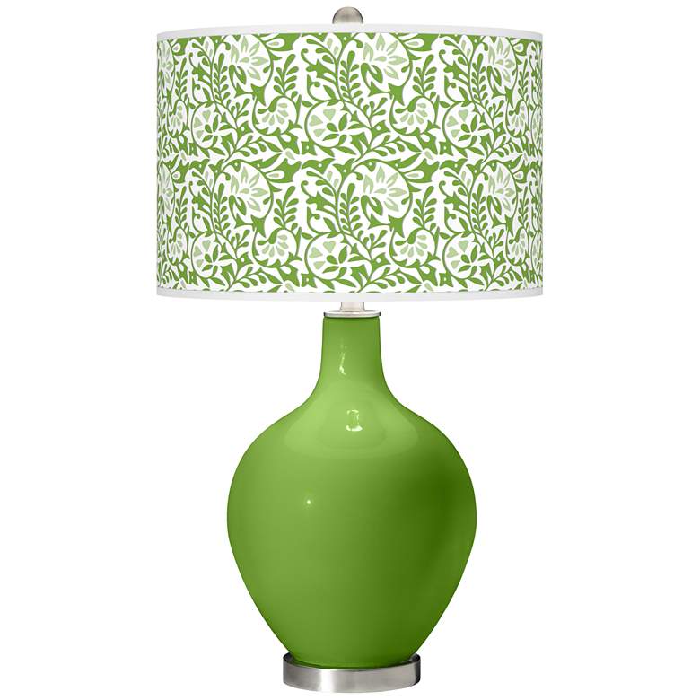 Image 1 Color Plus Ovo 28 1/2" High Gardenia Shade Rosemary Green Table Lamp