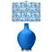 Color Plus Ovo 28 1/2" High Gardenia Shade Royal Blue Table Lamp