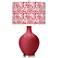Color Plus Ovo 28 1/2" High Gardenia Shade Samba Red Table Lamp