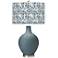 Color Plus Ovo 28 1/2" High Gardenia Shade Smoky Blue Table Lamp