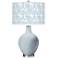 Color Plus Ovo 28 1/2" High Gardenia Shade Take Five Blue Table Lamp