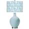 Color Plus Ovo 28 1/2" High Gardenia Shade Vast Sky Blue Table Lamp