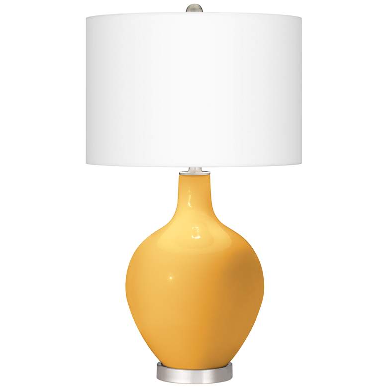 Image 2 Color Plus Ovo 28 1/2 inch High Goldenrod Yellow Glass Table Lamp