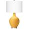 Color Plus Ovo 28 1/2" High Goldenrod Yellow Glass Table Lamp