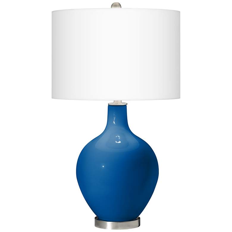 Image 2 Color Plus Ovo 28 1/2" High Hyper Blue Table Lamp