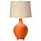 Color Plus Ovo 28 1/2" High Invigorate Orange Burlap Shade Table Lamp