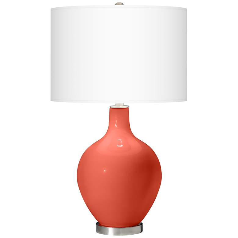 Image 2 Color Plus Ovo 28 1/2 inch High Koi Orange Glass Table Lamp
