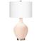 Color Plus Ovo 28 1/2" High Linen Pink Table Lamp