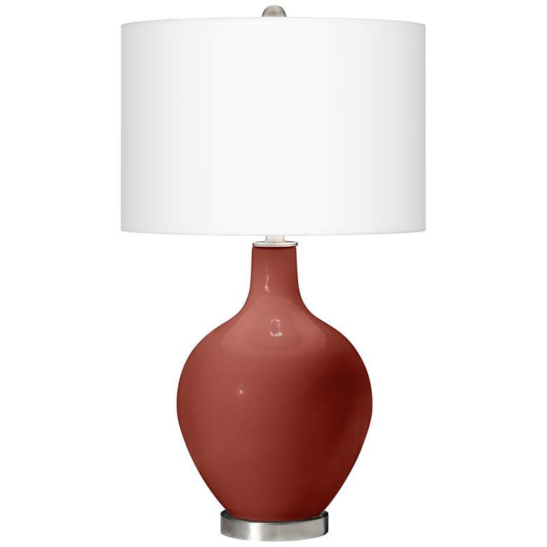 Image 2 Color Plus Ovo 28 1/2 inch High Madeira Red Table Lamp