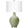 Color Plus Ovo 28 1/2" High Majolica Green Glass Table Lamp