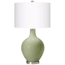 Color Plus Ovo 28 1/2&quot; High Majolica Green Glass Table Lamp