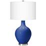 2_Color Plus Ovo 28 1/2" High Modern Coastal Dazzling Blue Table Lamp
