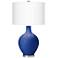 Color Plus Ovo 28 1/2" High Modern Coastal Dazzling Blue Table Lamp