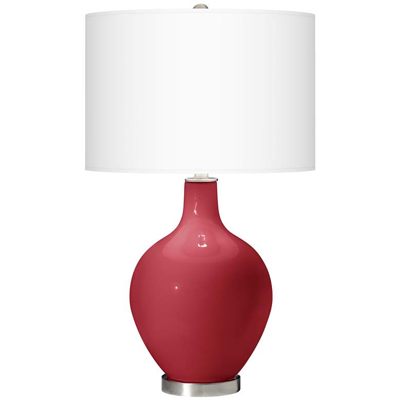 Image 2 Color Plus Ovo 28 1/2" High Modern Glass Samba Red Table Lamp