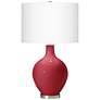2_Color Plus Ovo 28 1/2" High Modern Glass Samba Red Table Lamp