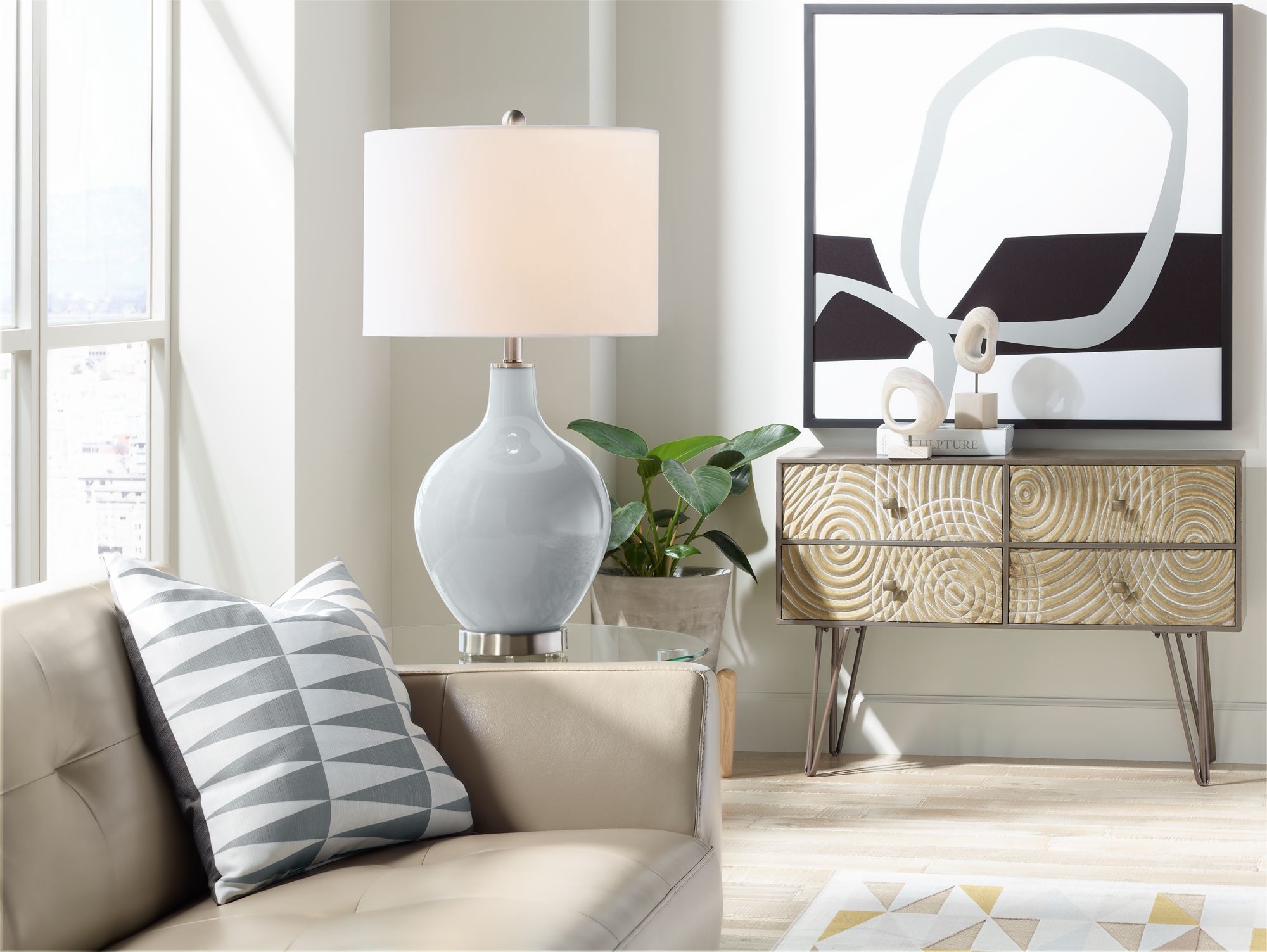 Image 3 Color Plus Ovo 28 1/2" High Modern Uncertain Gray Table Lamp more views