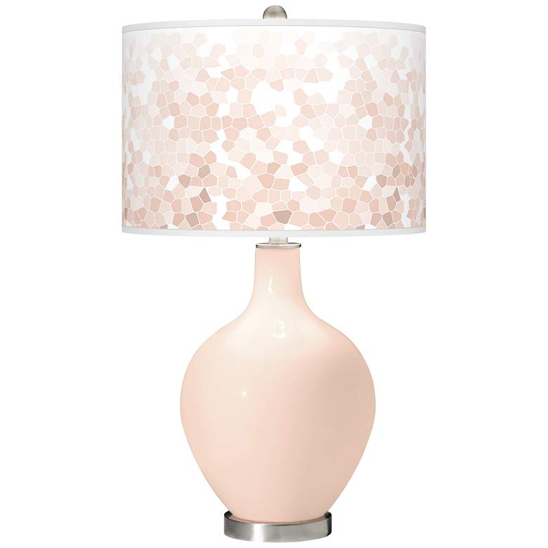 Image 1 Color Plus Ovo 28 1/2" High Mosaic Linen Table Lamp