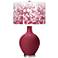 Color Plus Ovo 28 1/2" High Mosaic Shade Antique Red Table Lamp