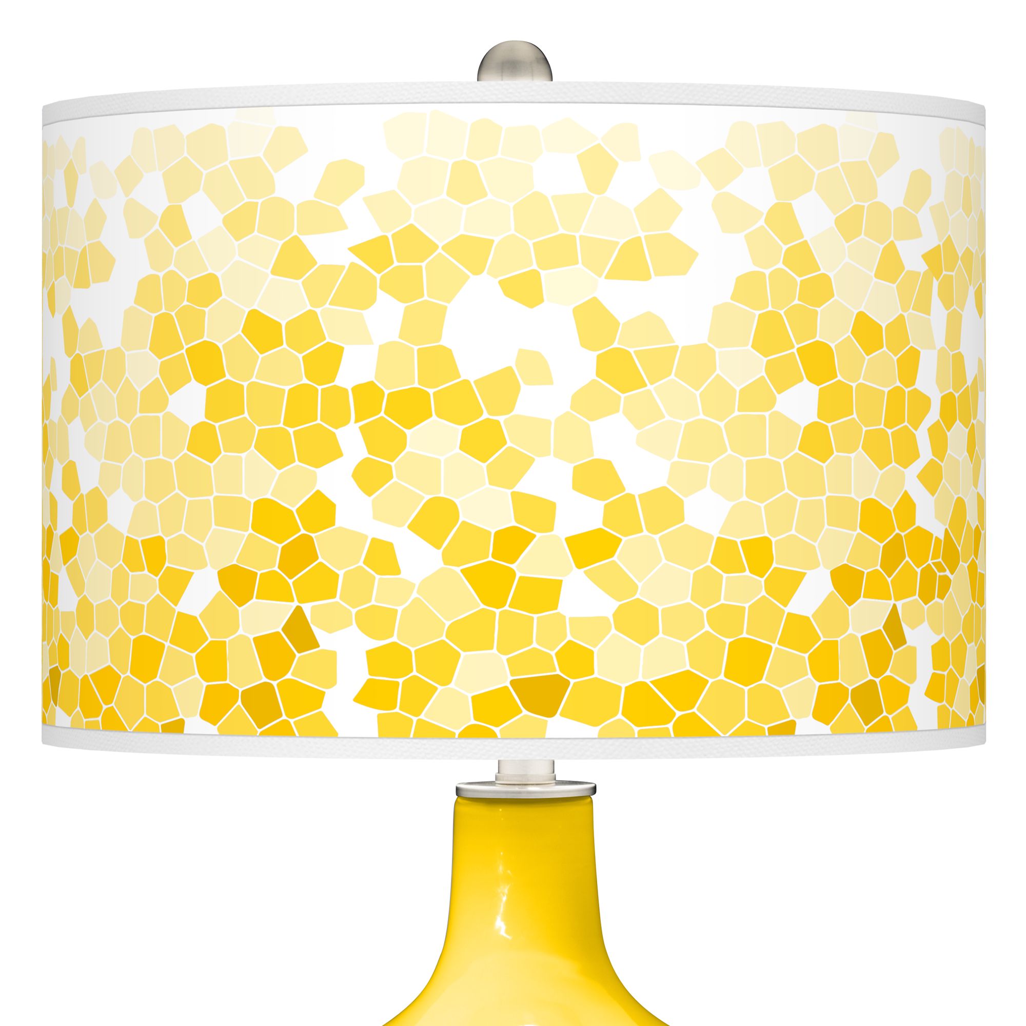 Image 2 Color Plus Ovo 28 1/2" High Mosaic Shade Citrus Yellow Table Lamp more views