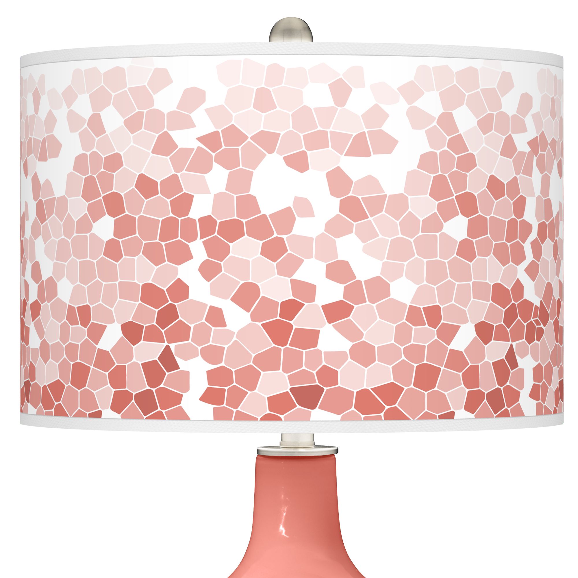 Image 2 Color Plus Ovo 28 1/2" High Mosaic Shade Coral Reef Pink Table Lamp more views