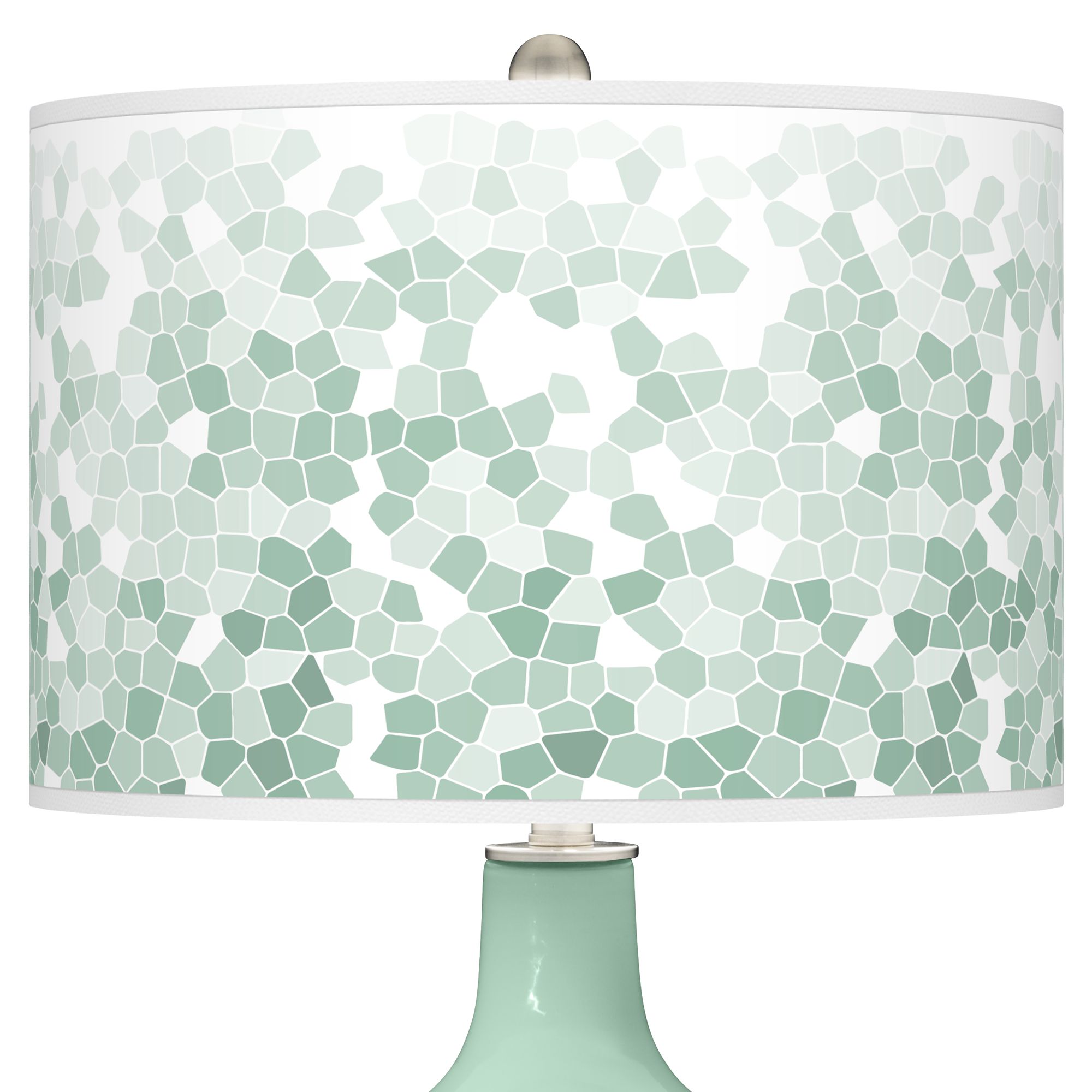 Image 2 Color Plus Ovo 28 1/2" High Mosaic Shade Grayed Jade Green Table Lamp more views