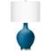 Color Plus Ovo 28 1/2" High Mykonos Blue Glass Table Lamp